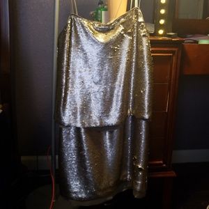 Bronze Sequined Mini Dress